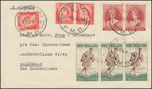 Nouvelle-Zélande: 348 anniversaire 100 ans Post / Postier MiF Lettre ASCKLAND 27.9.55