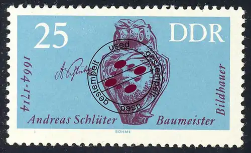 1010 Berühmte Künstler Schlüter 25 Pf O