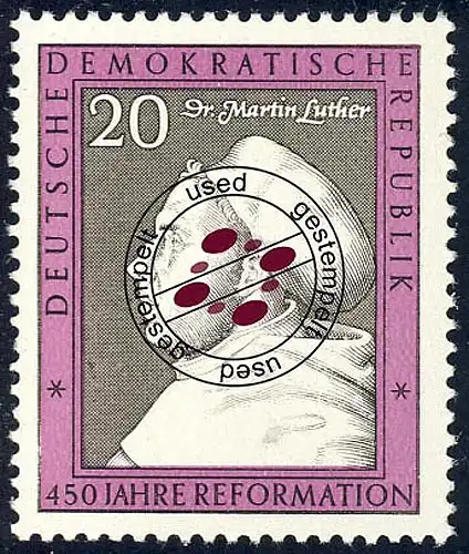 1317 Thesenanschlag Martin Luther 20 Pf O gestempelt