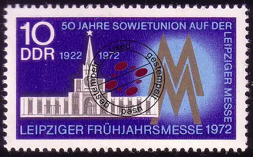 1743 Leipziger Frühjahrsmesse 10 Pf O gestempelt