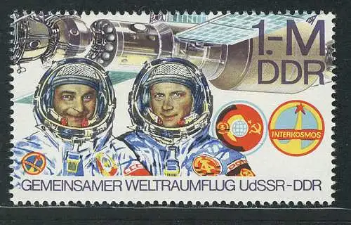 2363 Weltraumflug UdSSR-DDR 1 M aus Block 53 **