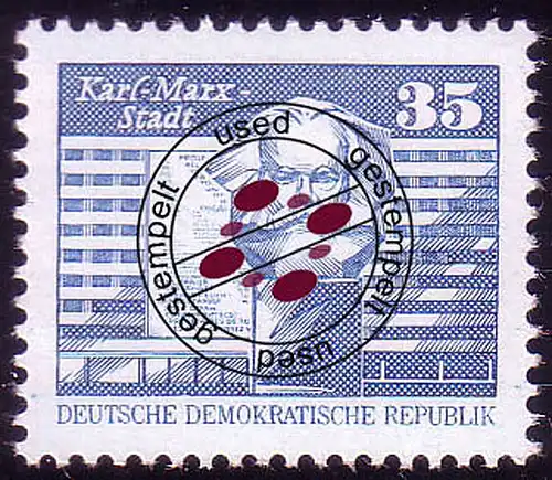 2506 Aufbau in der DDR Kleinformat 35 Pf O gestempelt