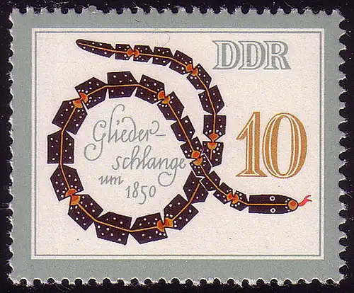 2661 Historisches Spielzeug 10 Pf Gliederschlange **