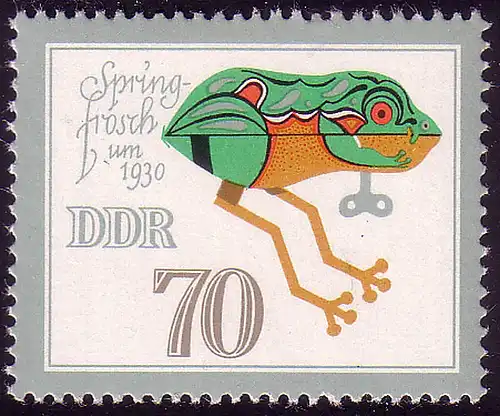 2666 Historisches Spielzeug 70 Pf Springfrosch **