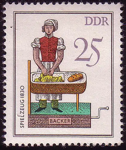 2760 Historisches Spielzeug 25 Pf 1982 Bäcker **