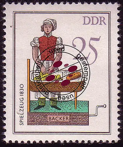 2760 Historisches Spielzeug 25 Pf 1982 Bäcker O