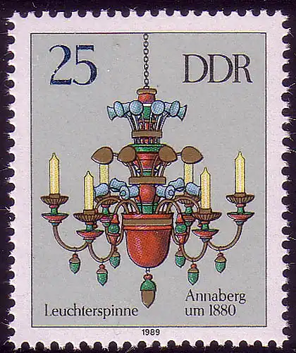 3291 Erzgebirgische Leuchterspinnen 25 Pf **