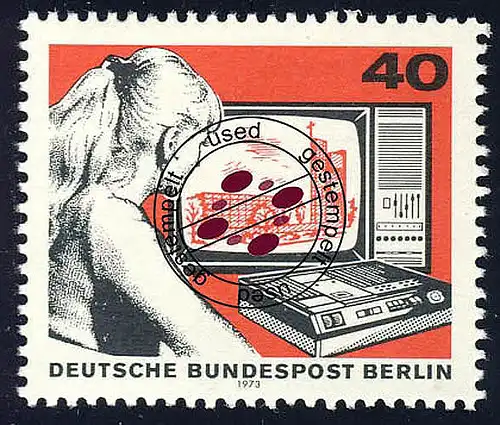 457 Deutscher Rundfunk 40 Pf de Block 4, O