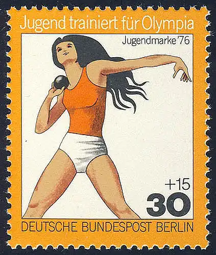 517 Jugend Olympia 30+15 Pf Kugelstoßen **