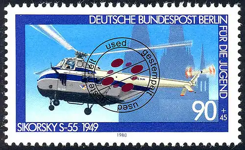 620 Luftfahrt 90+45 Pf Hubschrauber O