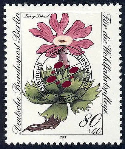 705 Wohlfahrt Alpenblumen 80+40 Pf O