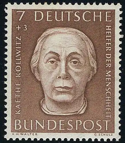 200 Käthe Kollwitz 7+3 Pf ** postfrisch