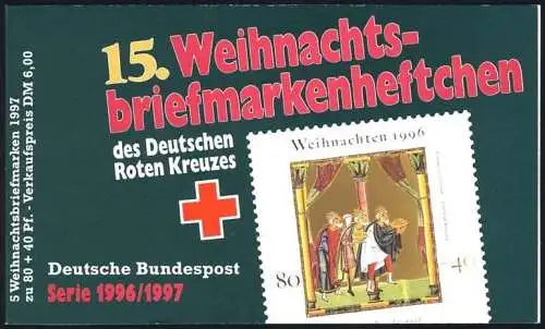 DRK/Weihnachten 1996/97 Heilige Drei Könige, 5x1891 15.MH ESSt Berlin