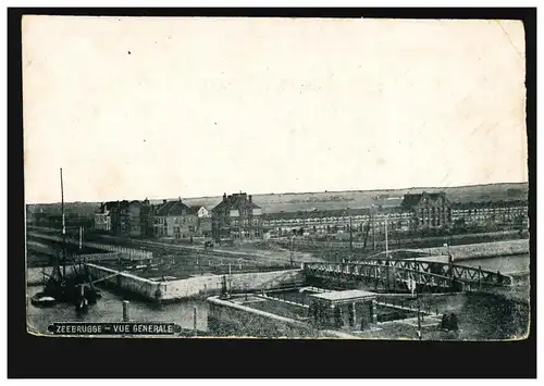 AK Zeebrugge / Zeebrugge, Feldpost 21. Divison d'infanterie 3.4.15