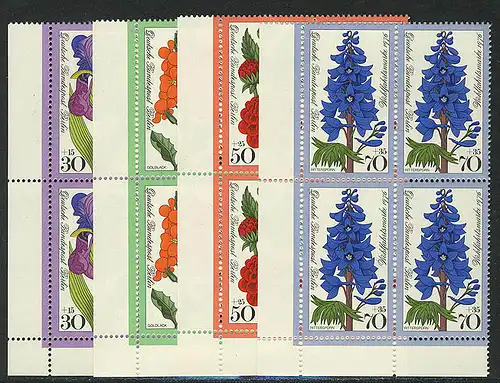 524-527 Wofa Gartenblumen 1976, E-Vbl u.l. Satz **