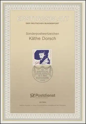 ETB 30/1990 - Käthe Dorsch, Schauspielerin