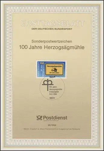 ETB 20/1994 Herzogsägühle