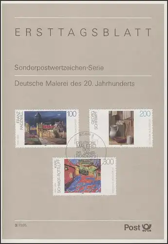 ETB 03/1995 Malerei,Gemälde, Kunst - Radziwill, Schrimpf, Schmidt-Rottluff