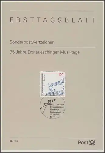 ETB 38/1996 - Donaueschinger Musiktage, Bachtischa