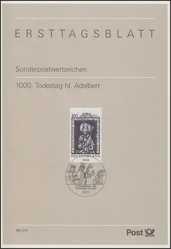 ETB 14/1997 - Hl. Adalbert, Bischof von Prag