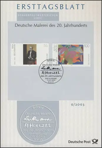 ETB 09/2003 Deutsche Malerei Max Beckmann / Adolf Hölzel