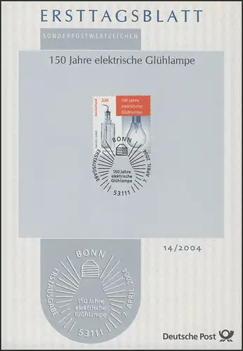 ETB 14/2004 Heinrich Göbel, Glühlampe