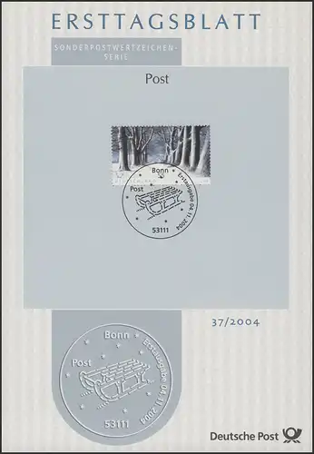 ETB 37/2004 - Post, Winterstimmung, Eichenallee