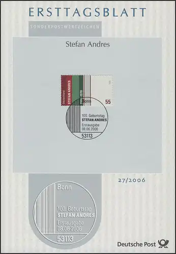 ETB 27/2006 Stefan Andres, Schriftsteller