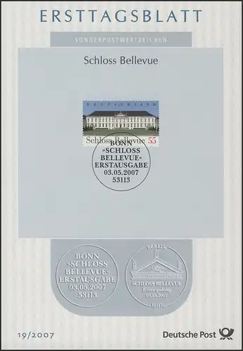 ETB 19/2007 Château de Bellevue, Siège du Président fédéral