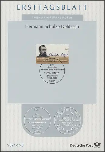 ETB 28/2008 Hermann Schulze-Delitzsch, Politiker