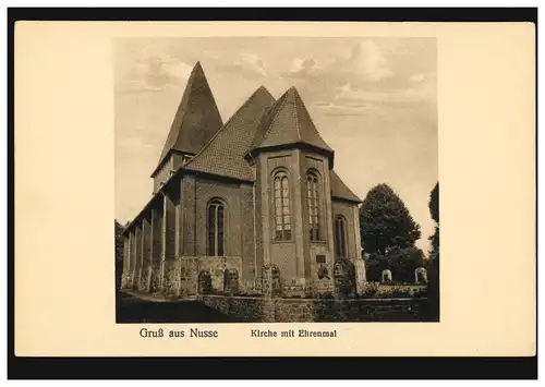 AK Gruss de Nusse Lauenburg Église avec honneur, inutilisé