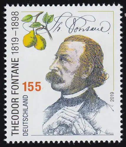 3508 Theodor Fontane, postfrisch **