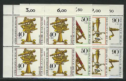 641-644 Jugend Optik 1981, E-Vbl o.l. Satz **