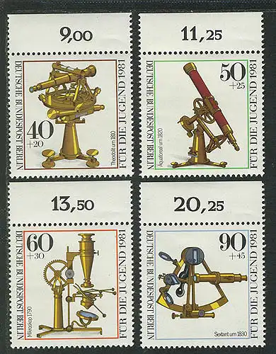 641-644 Apparence jeunesse 1981, Oberrand, set **