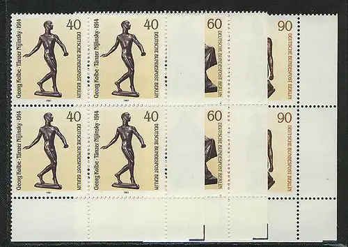 655-657 Skulpturen 1981, E-Vbl u.r. Satz **