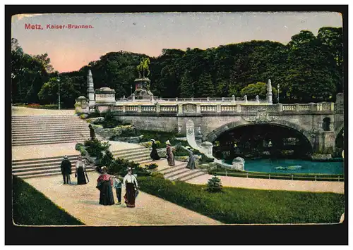 Frankreich Metz: Kaiser-Brunnen, Feldpost Landwehr-Inf.-Regt. 68 - 22.3.1915