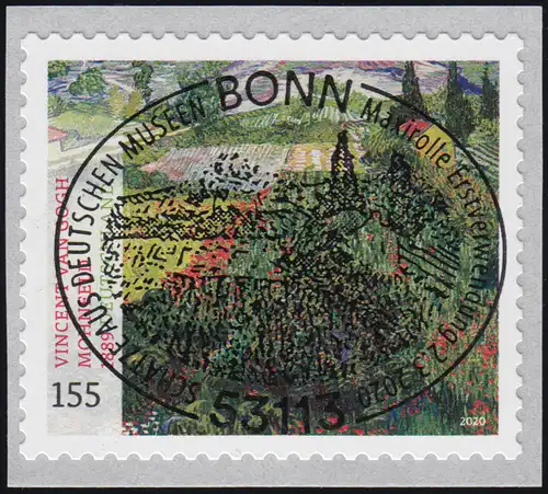 3519 Vincent van Gogh, sk aus 500er mit UNGERADER Nummer, EV-O Bonn 2.3.2020