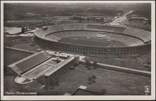 AK Berlin-Reichssportfeld Aéroport B 7, non utilisé, vers 1940