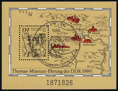 Block 97 Thomas Müntzer 1989, ESSt Berlin