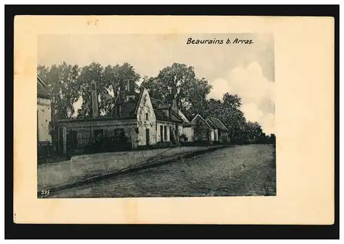 Foto-AK Zerstörtes Beaurains bei Arras, ungebraucht, um 1914/1915