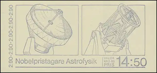 Markenheftchen 127 Nobelpreisträger für Astrophysik, **