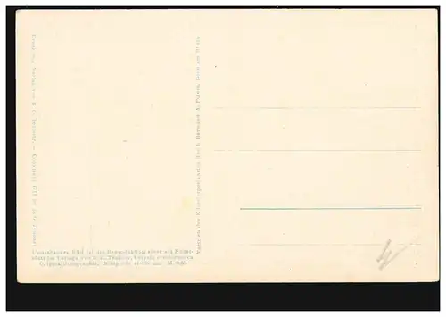 Artiste-AK Beckert: Vieux château, édition Teubner Leipzig 1911, inutilisé