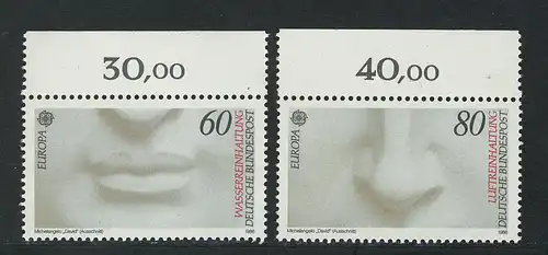 1278-1279 Europa Natur- und Umweltschutz 1986, Oberrand, Satz **