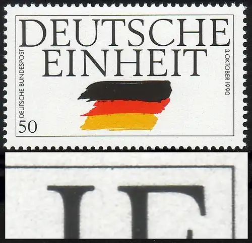 1477 Einheit 50 Pf, PLF Rahmenverdickung , Feld 34, **