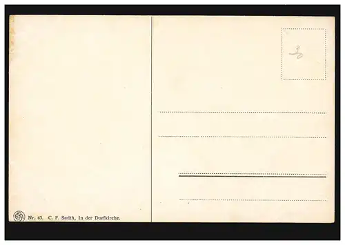 AK C.F. Smith: Prière dans l'église du village, inutilisé