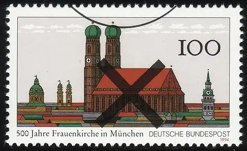 1731 München, amtliche Andreaskreuz-Entwertung