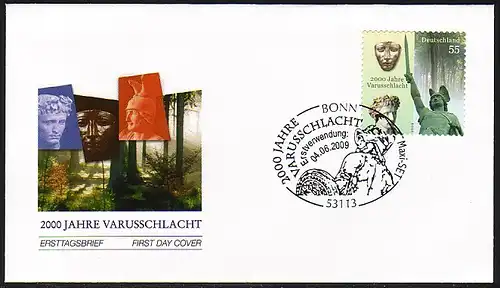 2741 Varusschlacht - selbstklebend aus MH 79, FDC EV-O Bonn