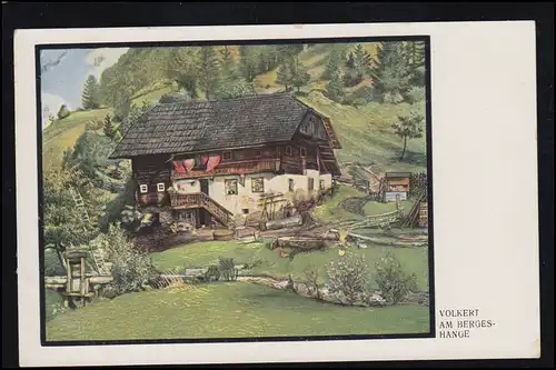Künstler-AK Volkert: Am Bergeshange, Verlag Teubner 1911, ungebraucht
