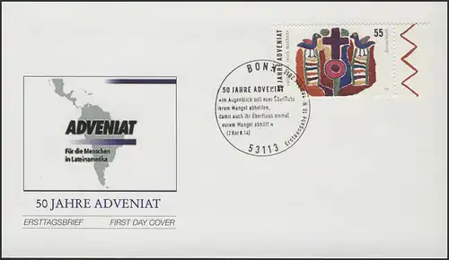 2899 Adveniat 2011, FDC ESSst Bonn