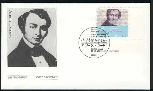 2163 Albert Lortzing FDC Berlin